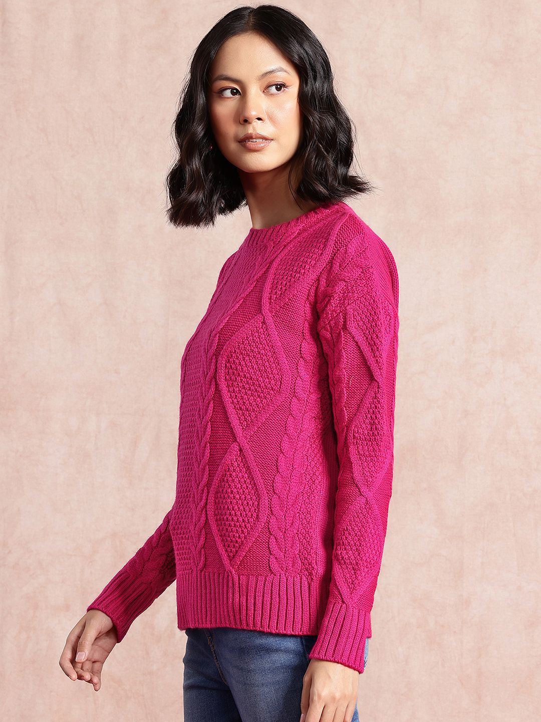 all about you Open-Knit Acrylic Pullover