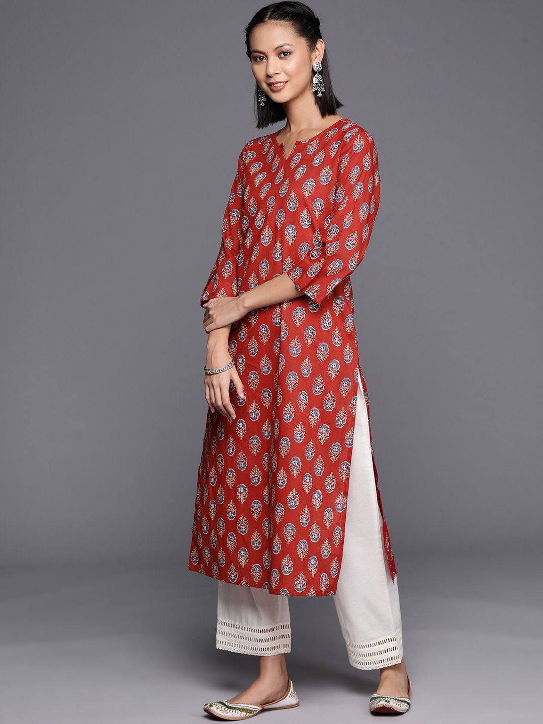 Varanga Women Ethnic Motifs Printed Cotton Kurta