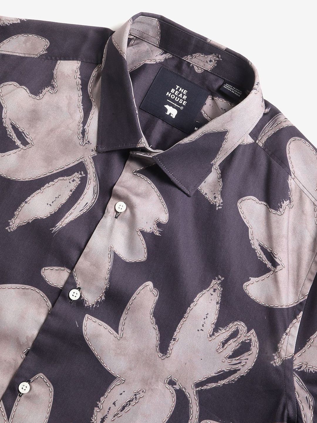 THE BEAR HOUSE Men  Graphic Print Slim Fit Casual Shirt