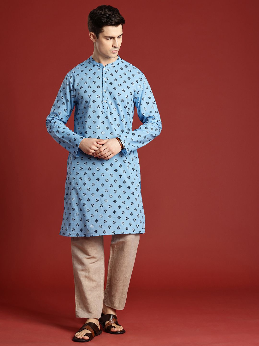 Anouk Ethnic Motifs Printed Pure Cotton Kurta