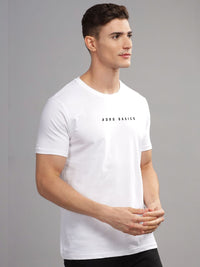 ADRO Men Typography Printed Raw Edge T-shirt