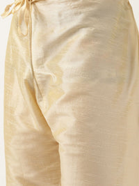 SOJANYA Men Beige & Rust Brown Kurta with Churidar