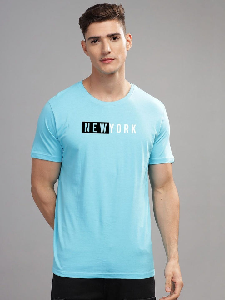 ADRO Men Typography Printed Applique T-shirt