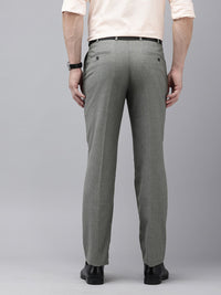 Park Avenue Men Textured Checked Formal Trousers