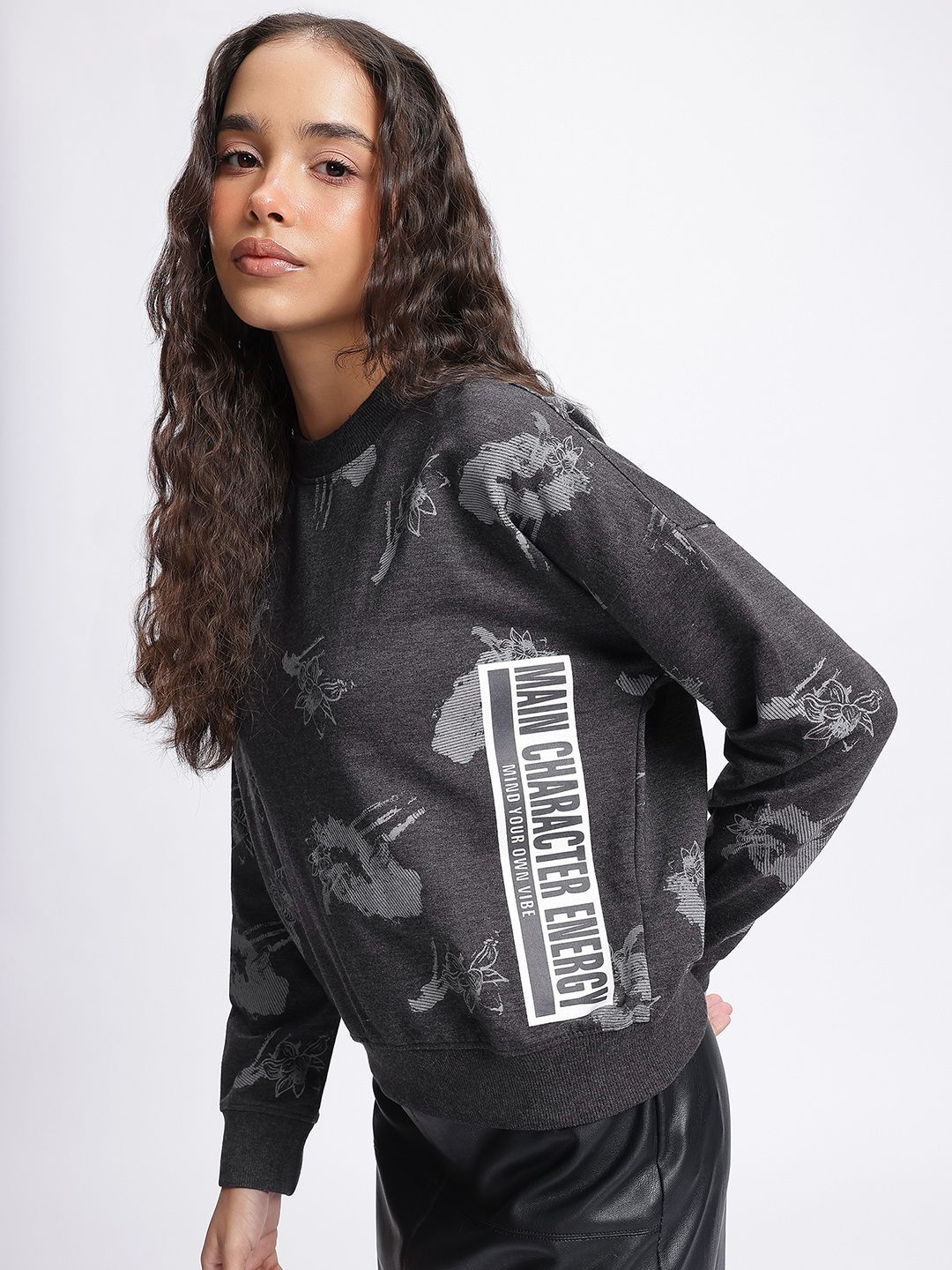 DressBerry Urban Knitwear Printed Sweatshirt