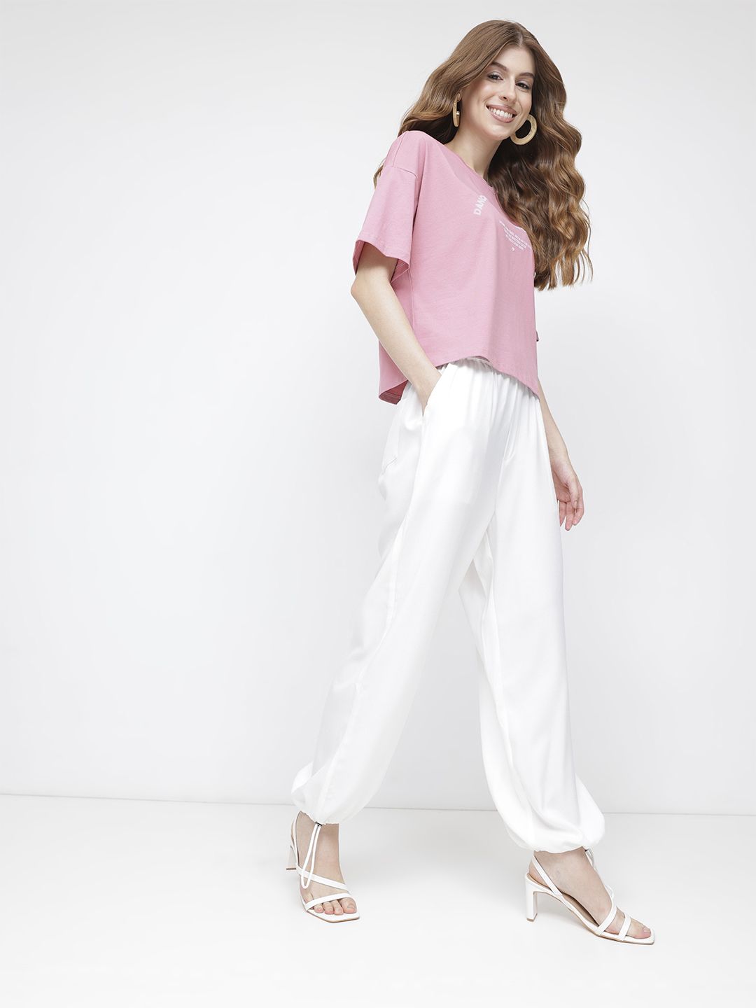 DressBerry Beach Babe Waves Printed Boxy T-shirt