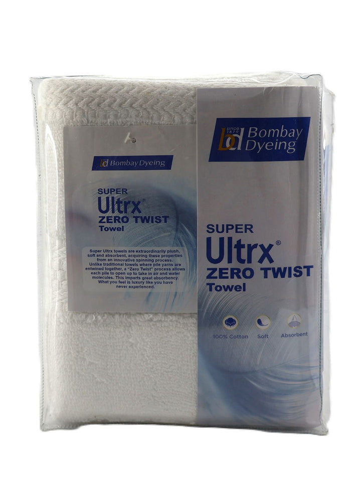 BOMBAY DYEING White 2 Pieces Pure Cotton 650 GSM Hand Towels