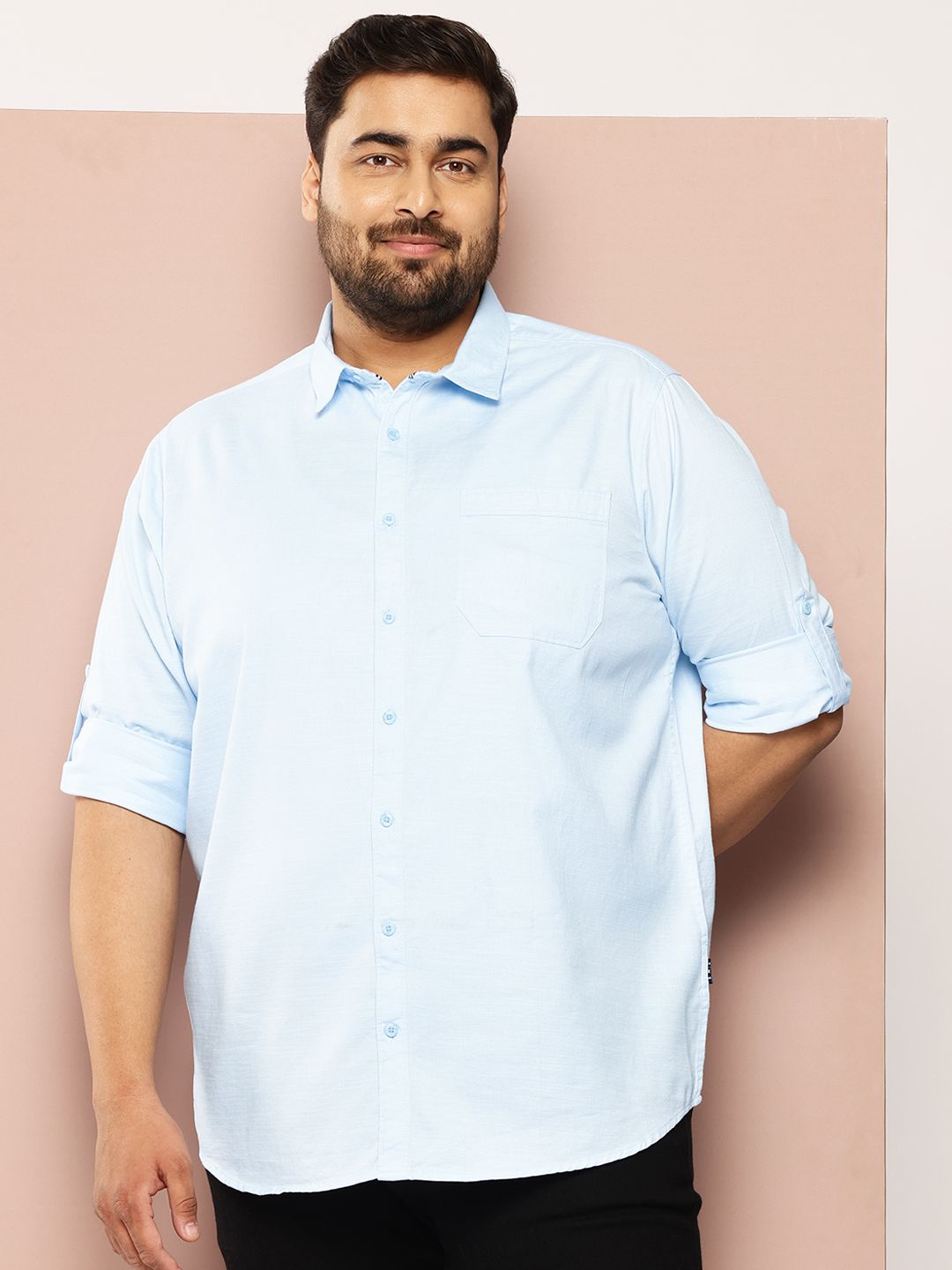 Thomas Scott Men Plus Size Premium Pure Cotton Casual Shirt
