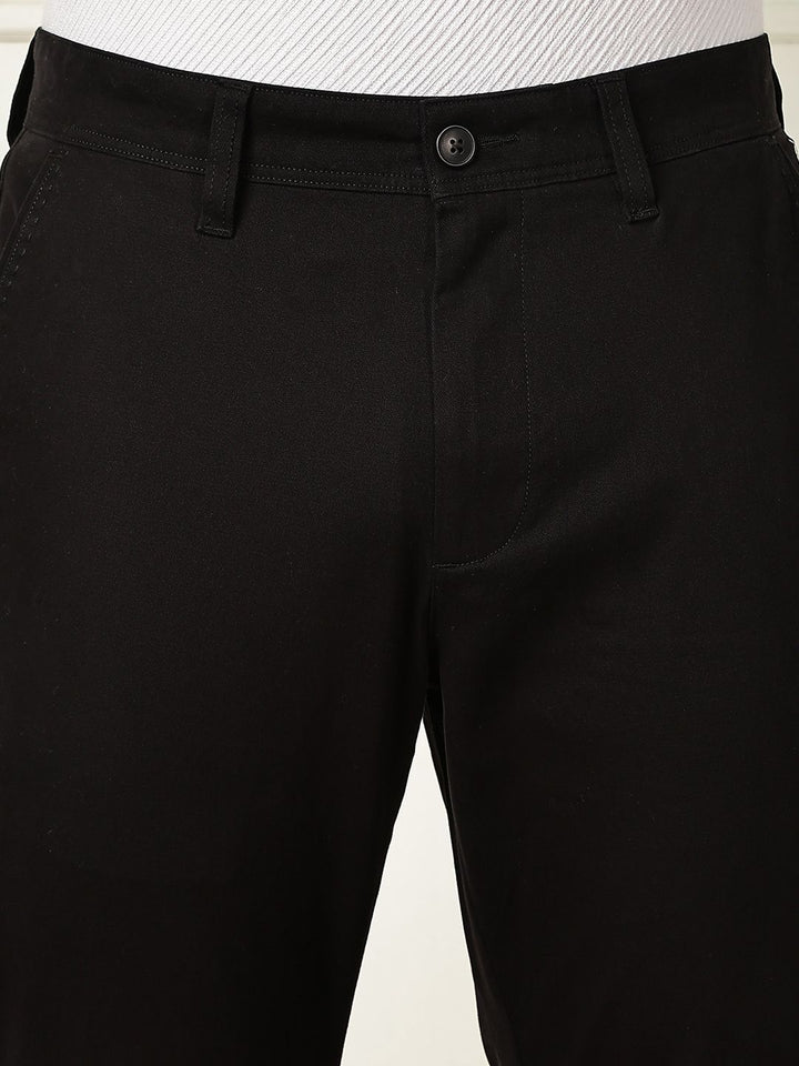 Thomas Scott Men pepejal Smart Straight Fit Mid-Rise Casual Chinos