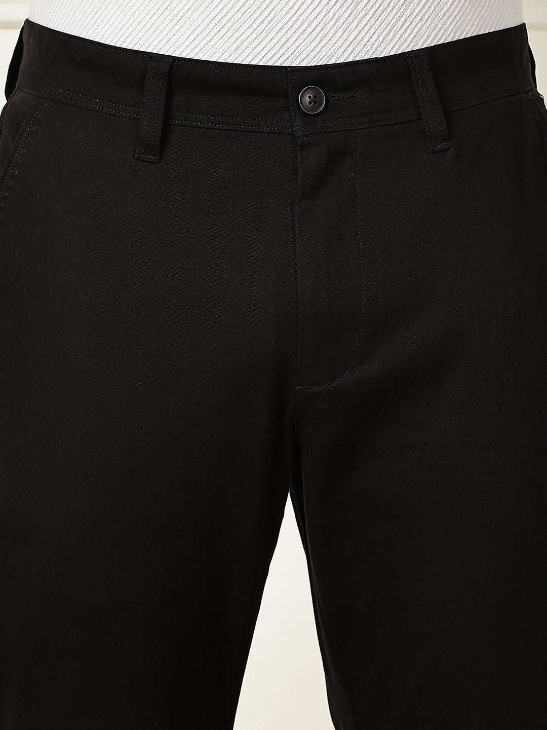 Thomas Scott Men pepejal Smart Straight Fit Mid-Rise Casual Chinos