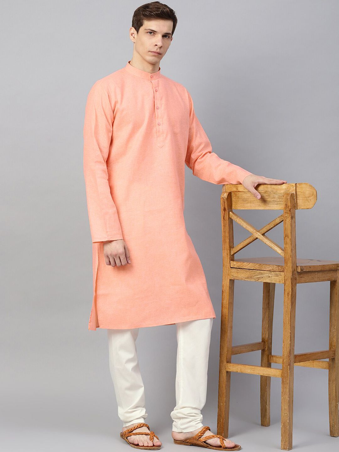 SOJANYA Mandarin Collar Straight Kurta