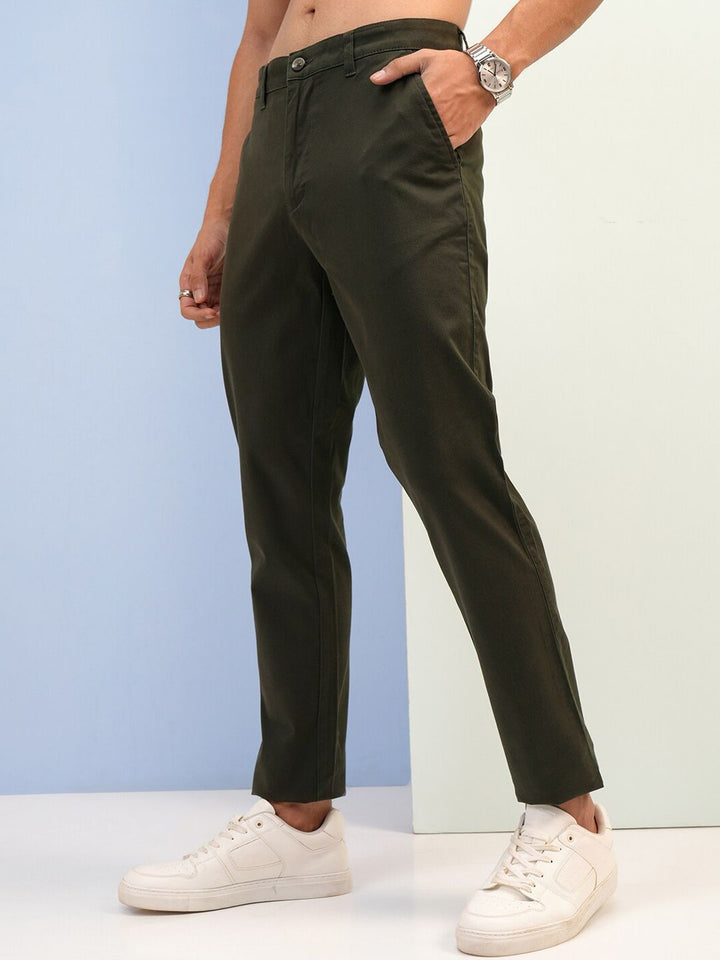 HIGHLANDER Men Soft Feel Twill Chino Trousers