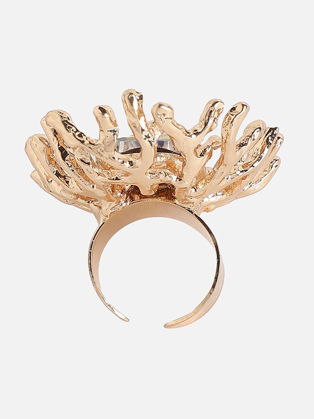 Cincin Jari Pernyataan Sohi Gold-Plated Cincin Jari