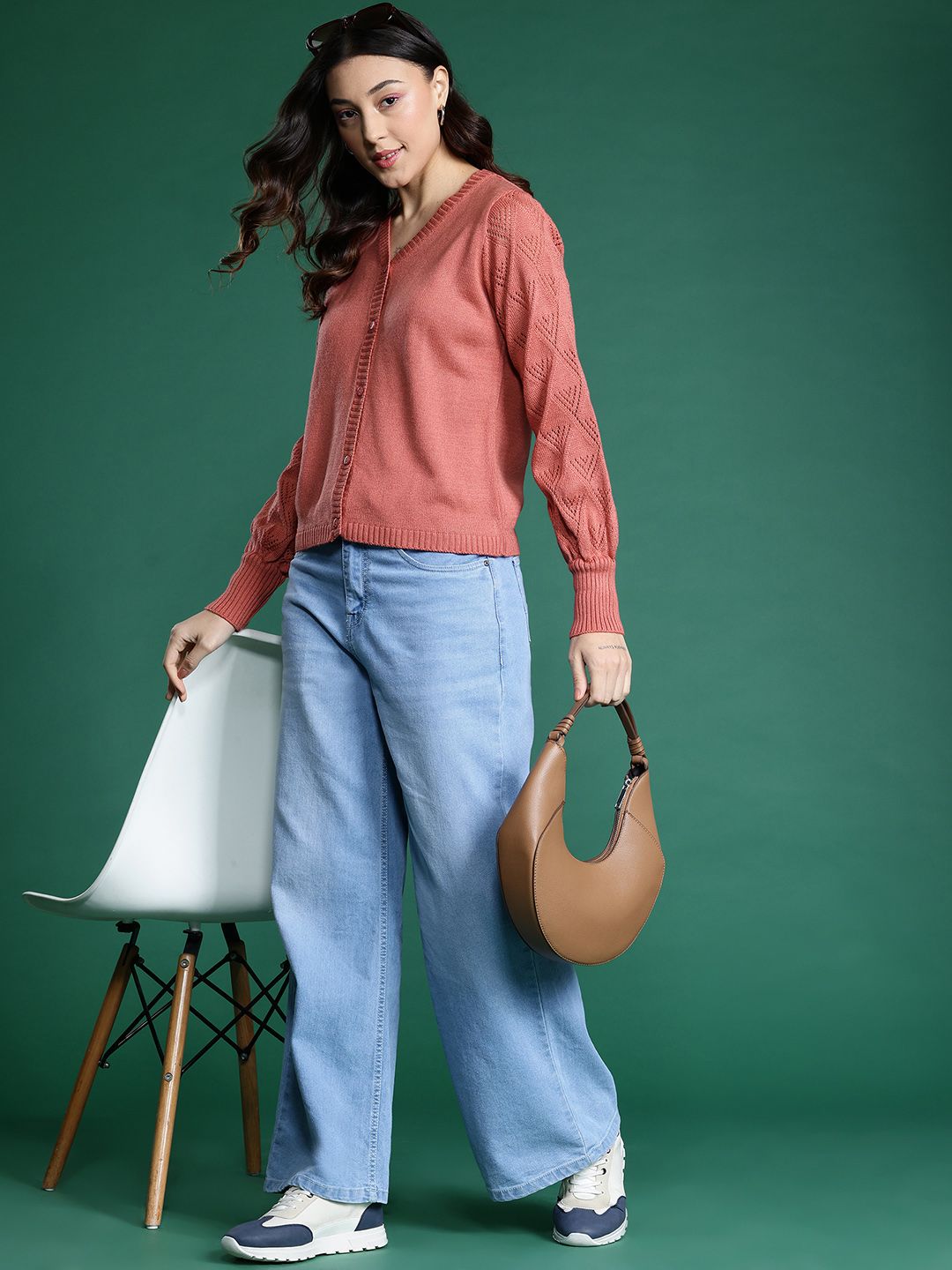 DressBerry Open-Knit Cardigan