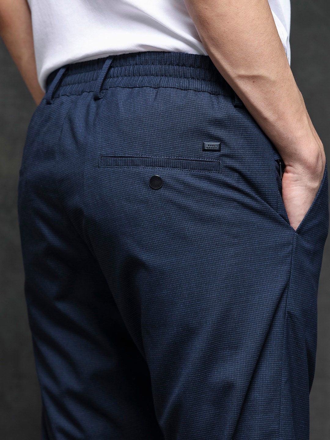 RARE RABBIT Men Microl Mid-Rise Regular Fit Casual Trouser