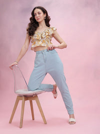 DressBerry Women Mid-Rise Stretchable Mom Fit Jeans