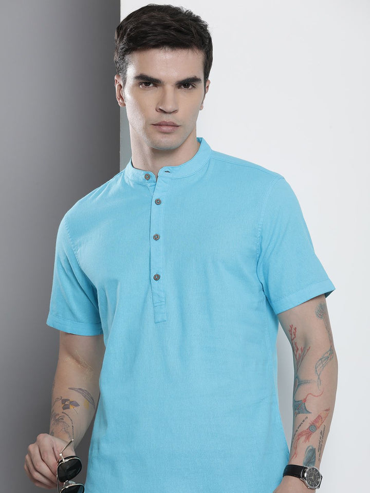 The Indian Garage Co Men Slim Fit Opaque Pure Cotton Casual Shirt