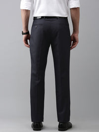 Park Avenue Men Textured Smart Slim Fit Formal Trousers
