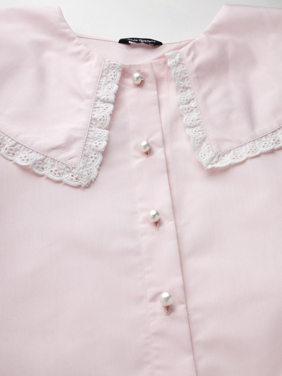 Style Quotient Pink Puff Sleeves Shirt Style Top
