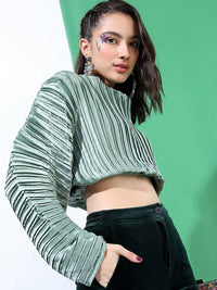 Tokyo Talkies Green Striped Top