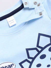 Moms Love Infant Boys Pure Cotton Printed T-shirt & Jogger