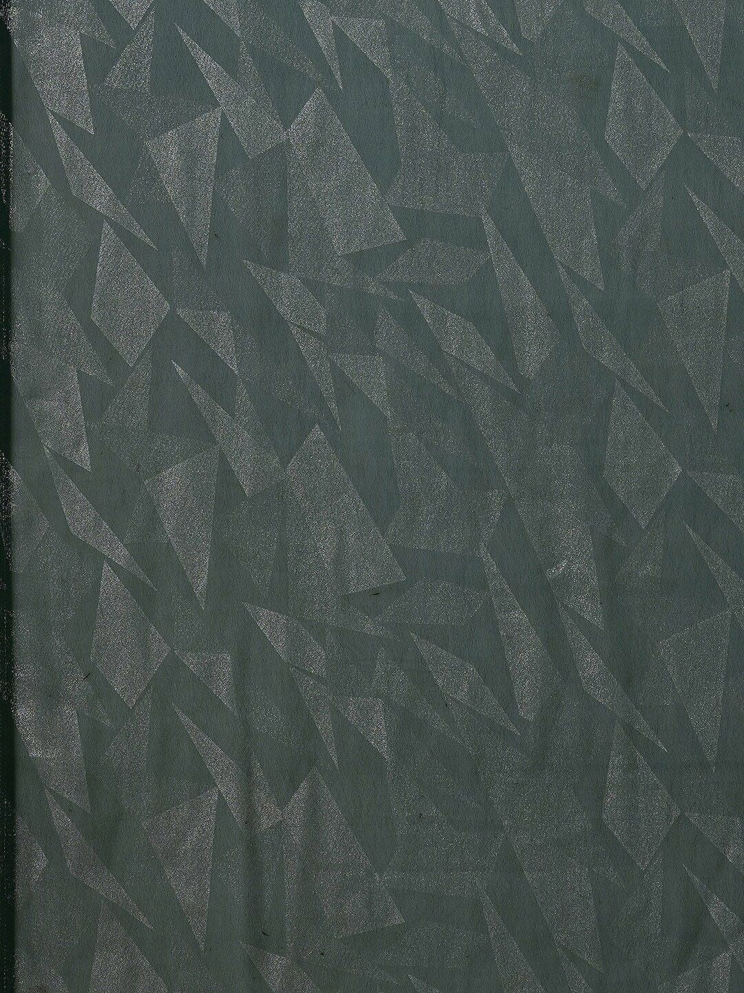 Saree mall Green Abstract Printed Poly Georgette Saree