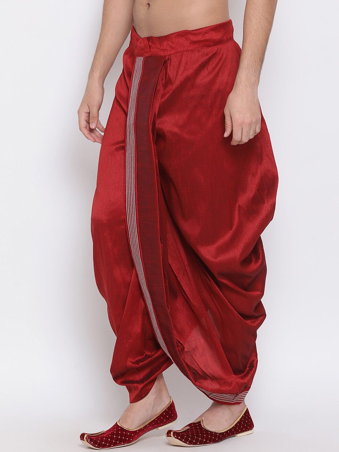 VASTRAMAY By Vastramay Men Relaxed-Fit Embroidered Ethnic Dhoti Pant