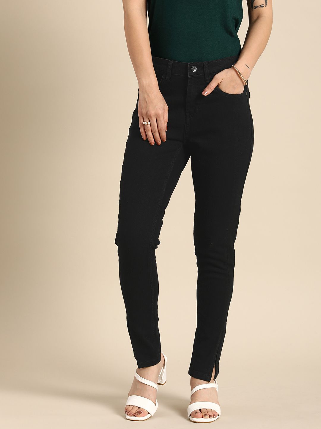 all about you Women Skinny Fit Mid-Rise Stretchable Jeans