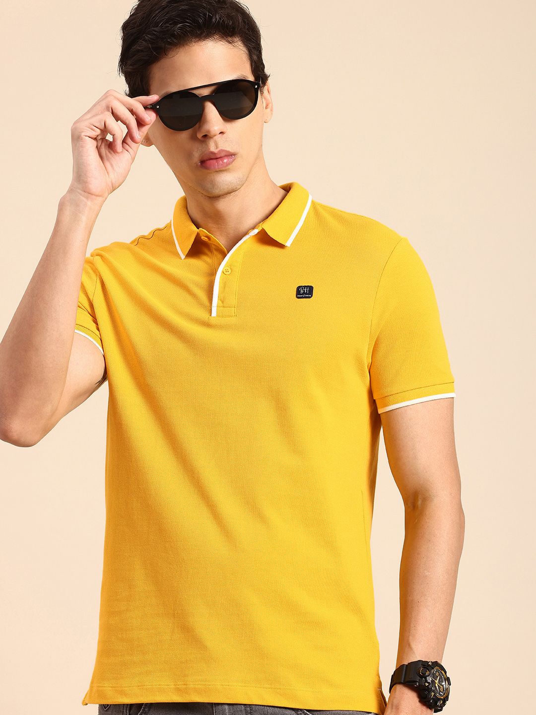 Being Human Polo Collar Pure Cotton T-shirt