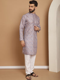Motif Etnik Anouk Bercetak Kurta Lurus Dengan Churidar