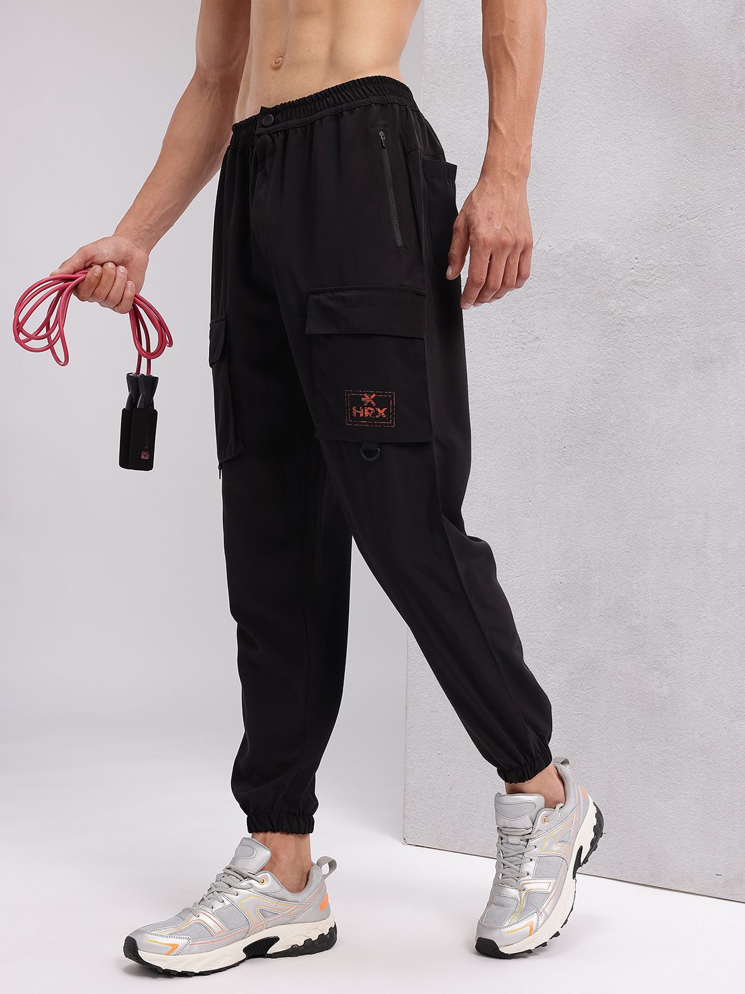 HRX by Hrithik Roshan Men Rapid-Dry Cargo-Style Training Joggers