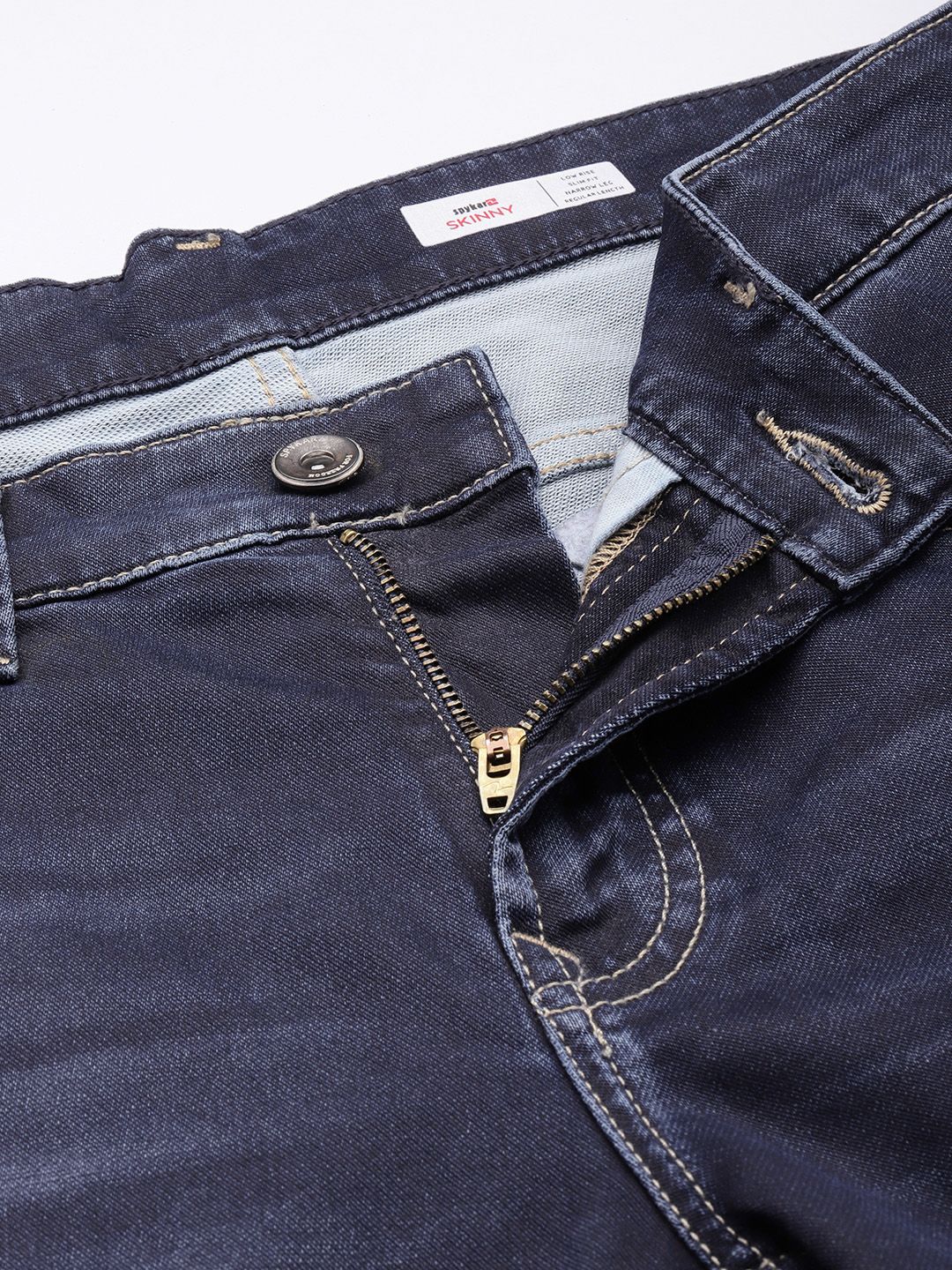 SPYKAR Men Slim Fit Low-Rise Light Fade Stretchable Jeans