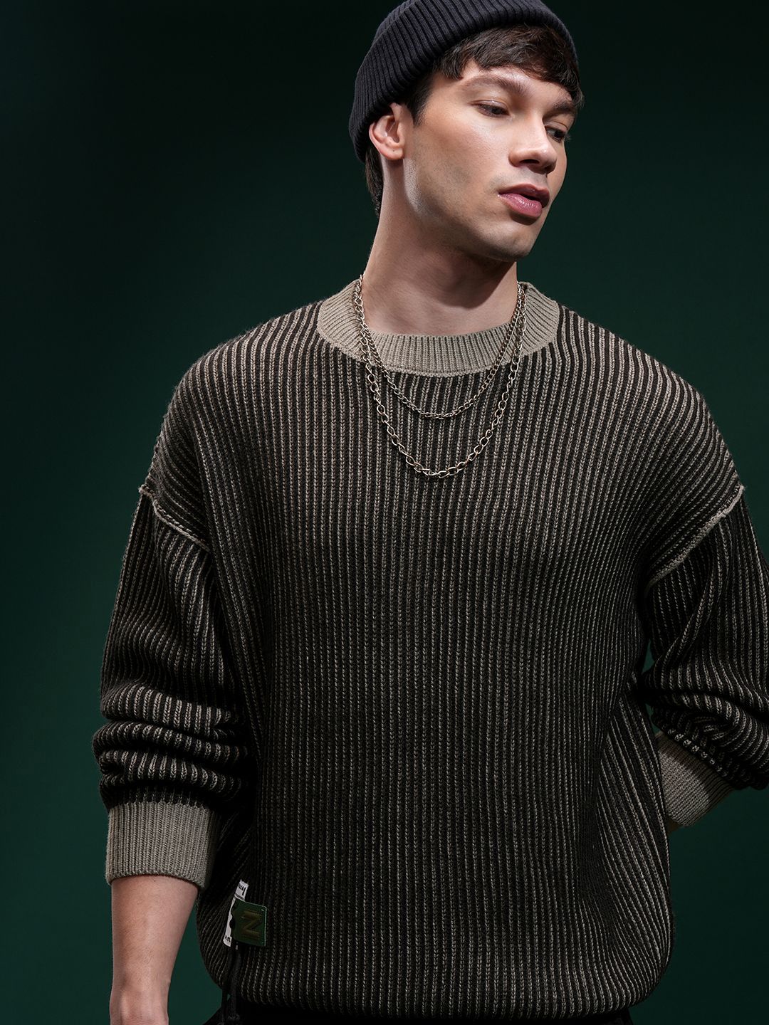 Lelaki Highlander Sweater Leher Bulat