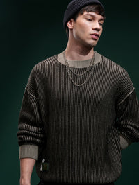 Lelaki Highlander Sweater Leher Bulat