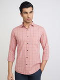 Park Avenue Men Slim Fit Tartan Checks Opaque Pure Cotton Casual Shirt