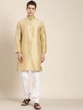 SOJANYA Kurta Jacquard Berwarna Emas Lelaki