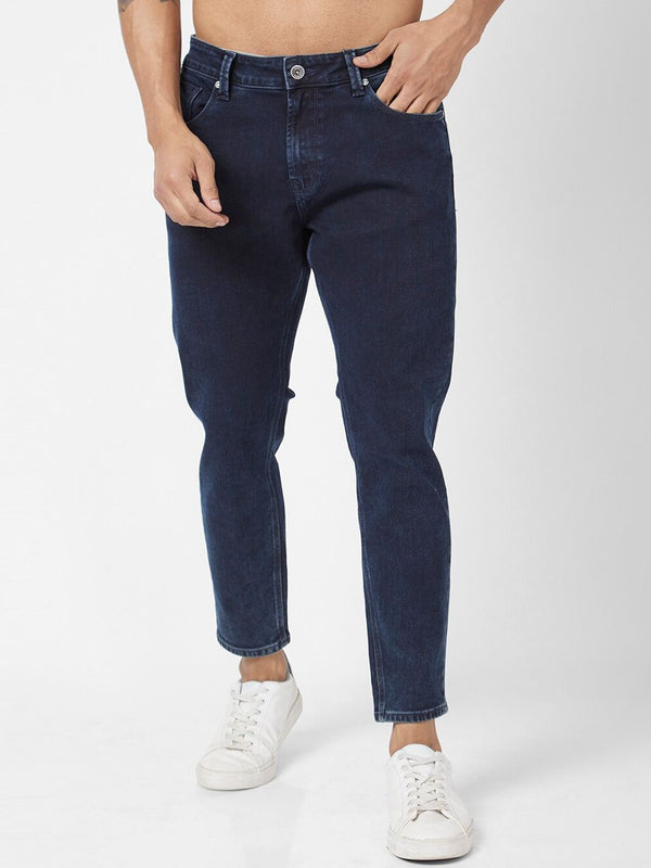 SPYKAR Men Kano Slim Fit Length Clean Look Cotton Stretchable Mid Rise Jeans