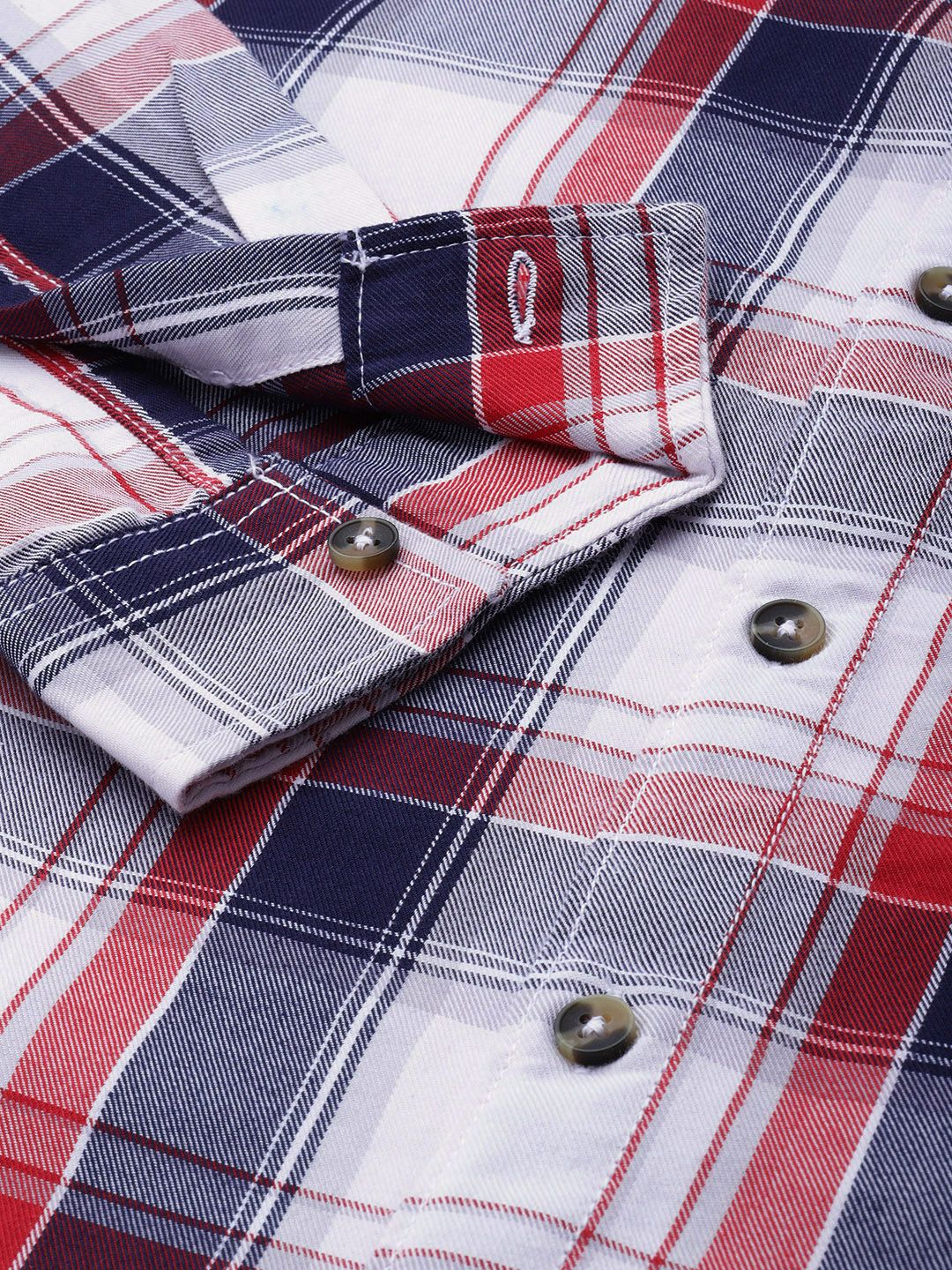 The Indian Garage Co Men Tartan Checked Casual Shirt