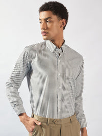 DENNISON Men Smart Micro Checks Formal Shirt