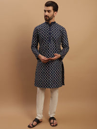 SOJANYA Ethnic Motifs Embroidered Kurta with Churidar & Nehru Jacket