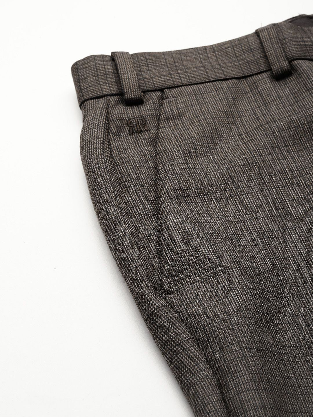 Raymond Men Textured Slim Fit Formal Trousers