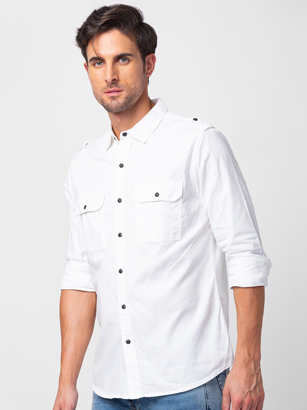 SPYKAR Men Classic Slim Fit Cotton Casual Shirt