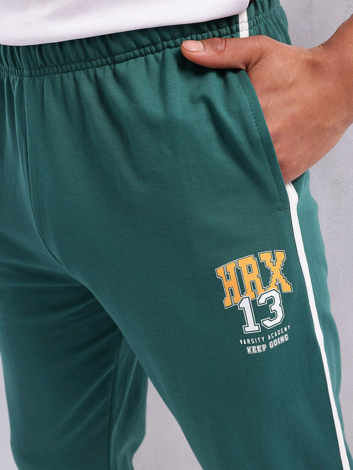 HRX by Hrithik Roshan Men Typography Print Lifestyle Track Pants with Side Stripes
