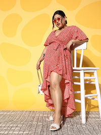Berrylush Curve Floral Crepe Maxi Dress