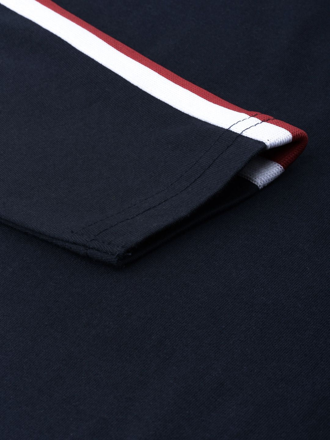 DILLINGER Men Navy Blue Solid Round Neck Pure Cotton T-shirt