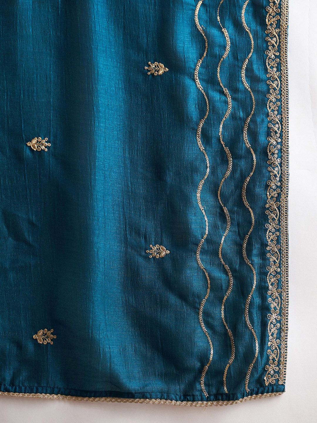 Indo Era Women Ethnic Motifs Embroidered Regular Kurta with Trousers & With Dupatta