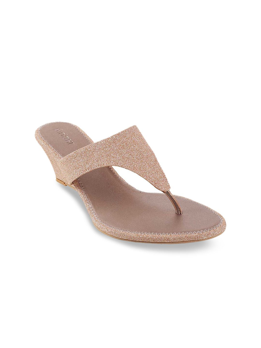Mochi Women Gold-Toned Solid Heels