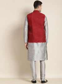 SOJANYA Manadrin Collar Kurta with Pyjamas & Nehru Jacket
