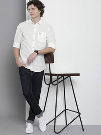 The Indian Garage Co Men Solid Pure Cotton Casual Shirt