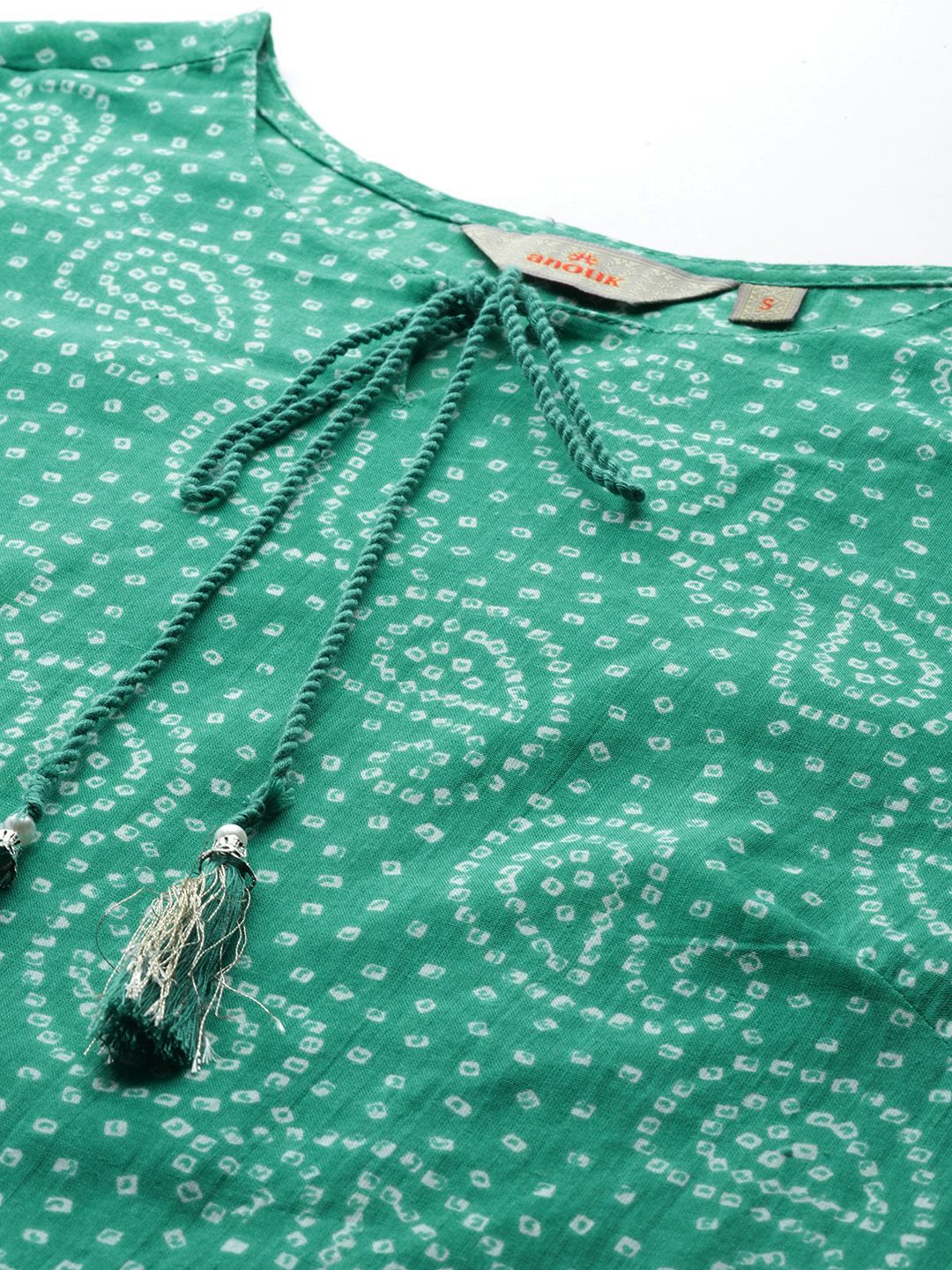 Anouk Pure Cotton Bandhani Print Kurta & Trouser With Dupatta